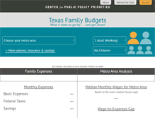 Tablet Screenshot of familybudgets.org